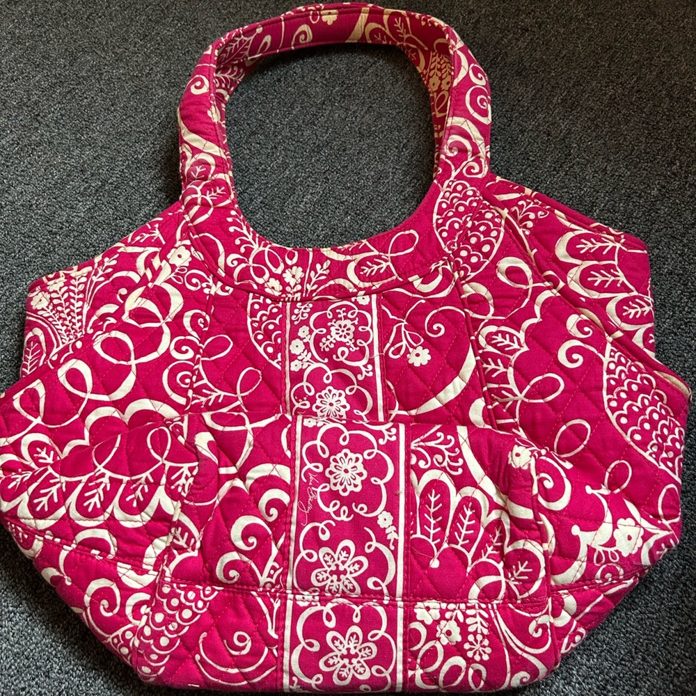 Vera Bradley Pink and White Floral Tote